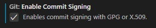 Enable Commit Signing